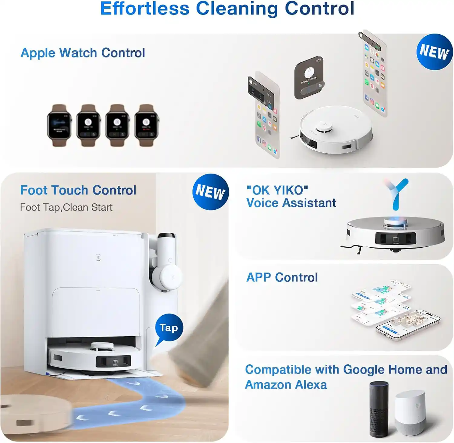 جارو رباتیک اکووکس مدل DEEBOT T30S COMBO